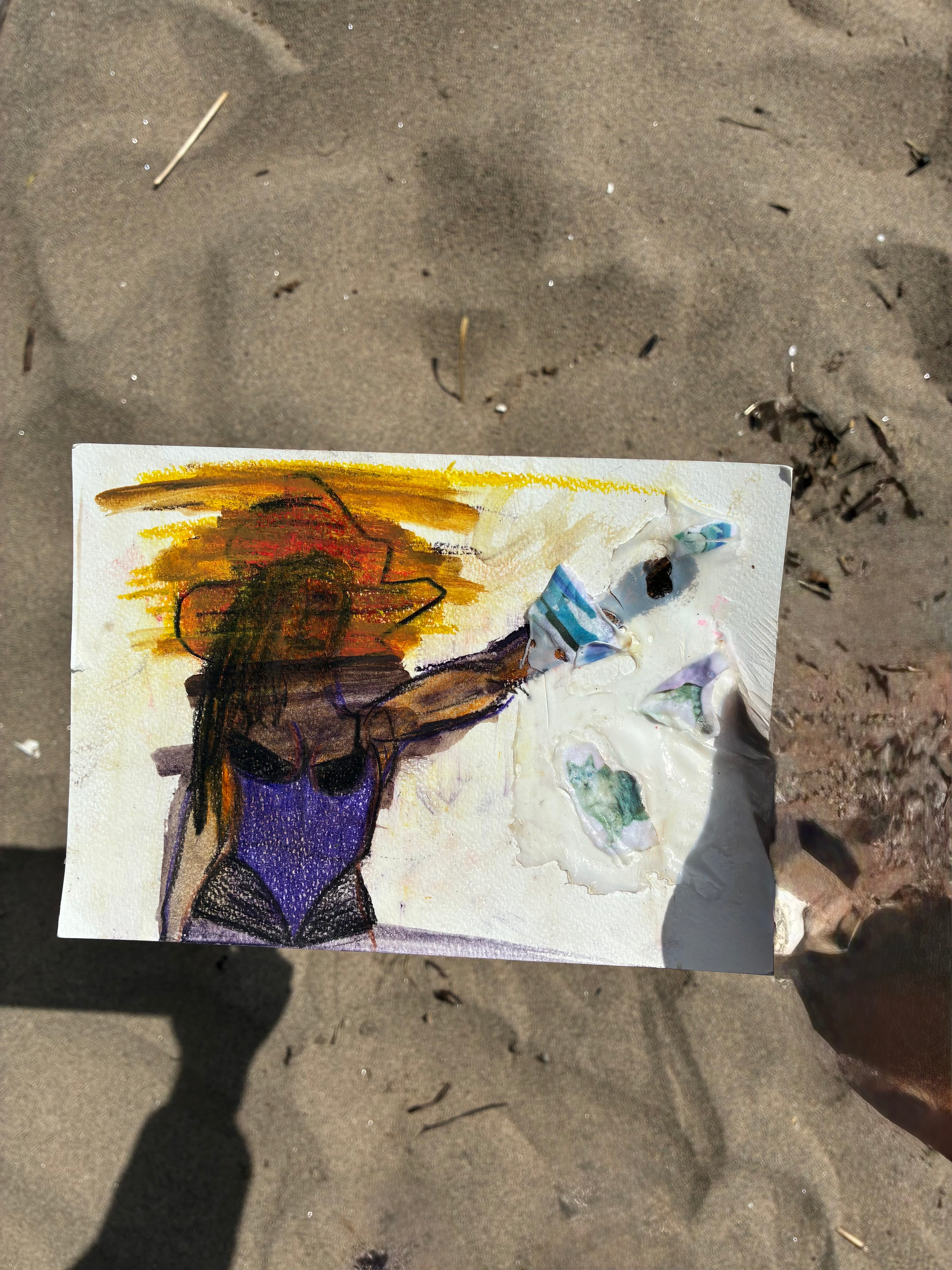 Drawing on postcard