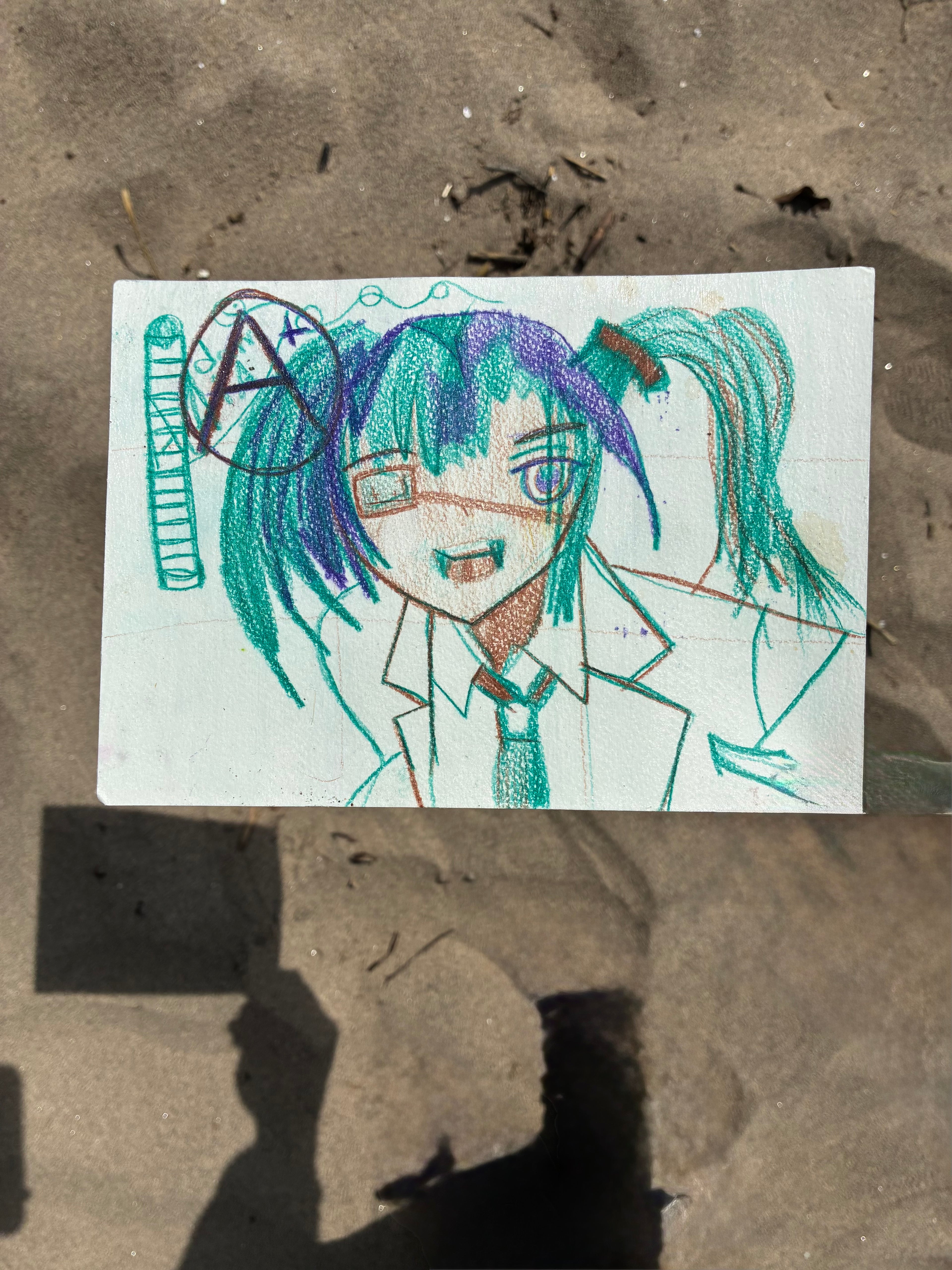 Drawing on postcard