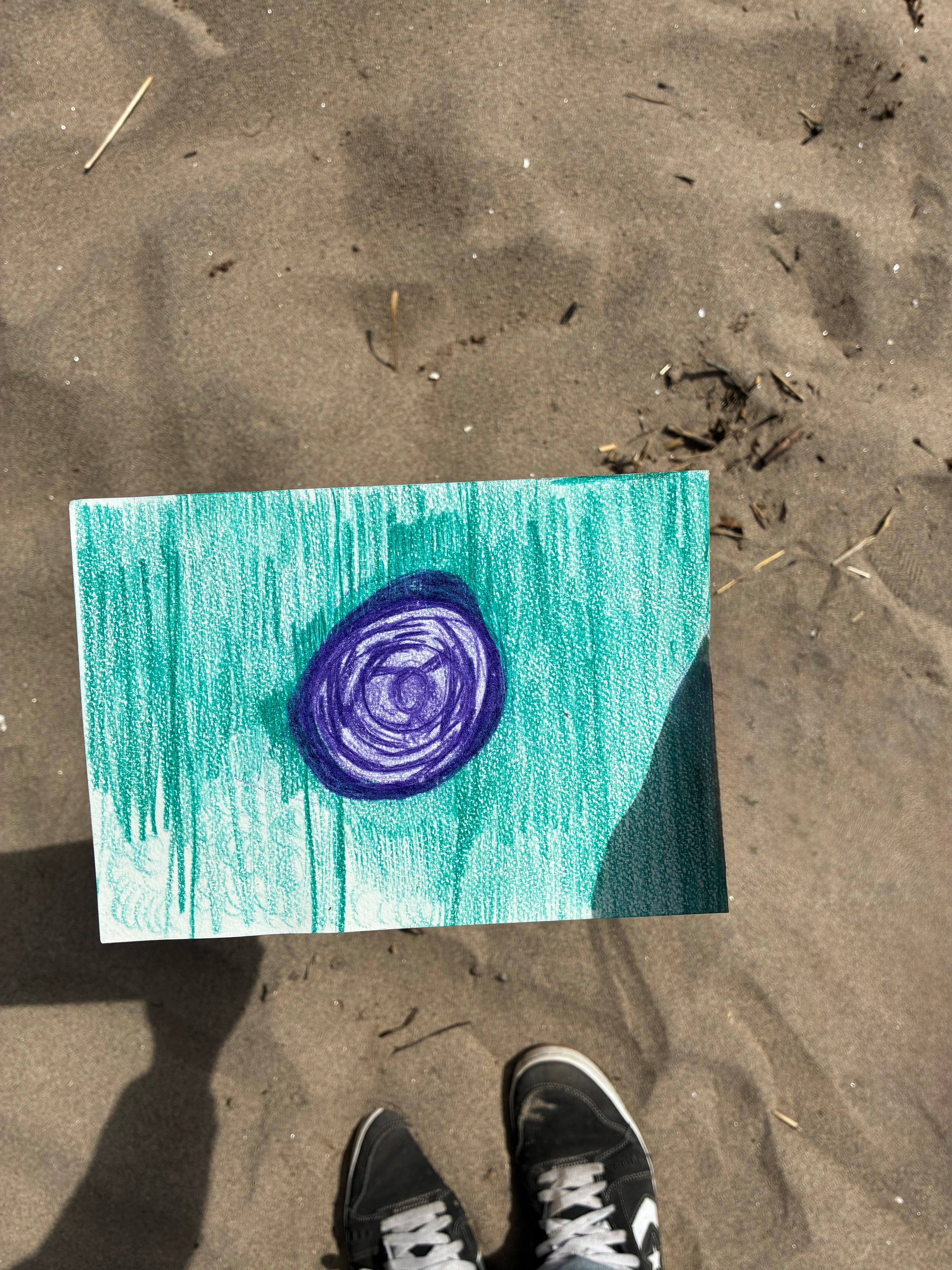 Drawing on postcard